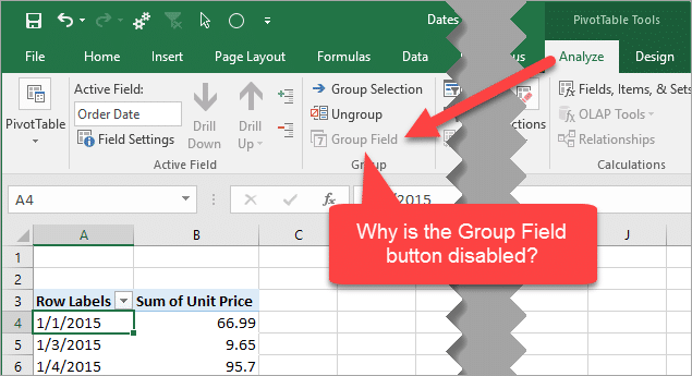 Grouping Columns In Excel 2016