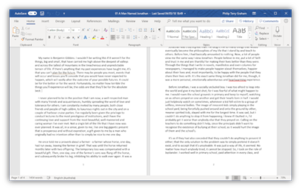 How to get microsoft word notebook layout
